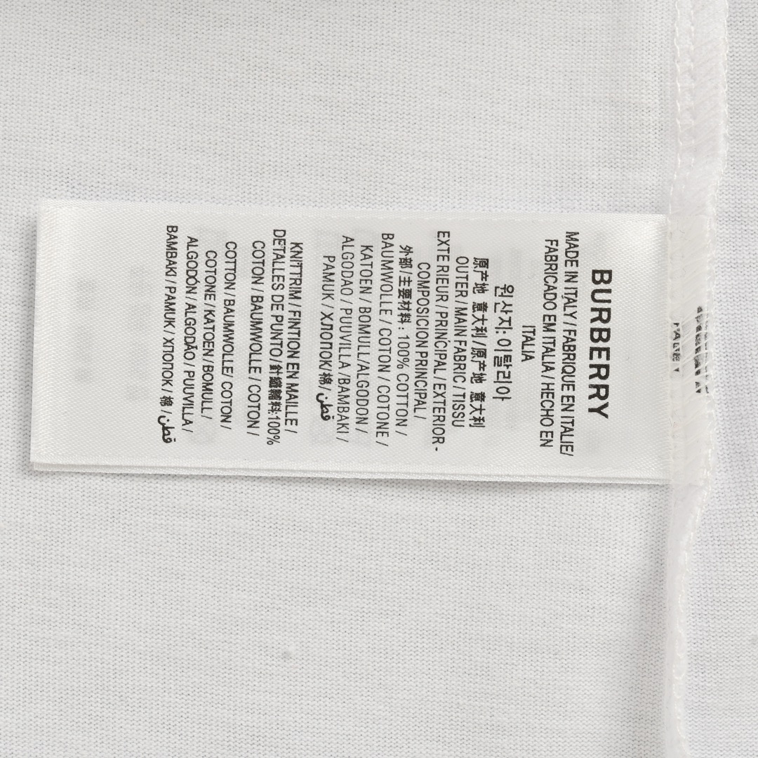 Burberry 24ss chest signature embroidered short sleeves