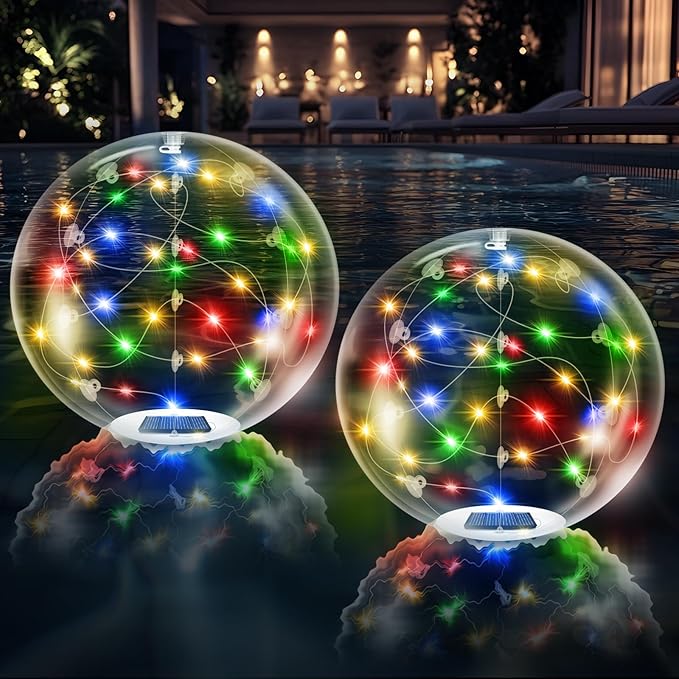 🔥On Sale🔥Updated Floating Pool Lights Solar Powered