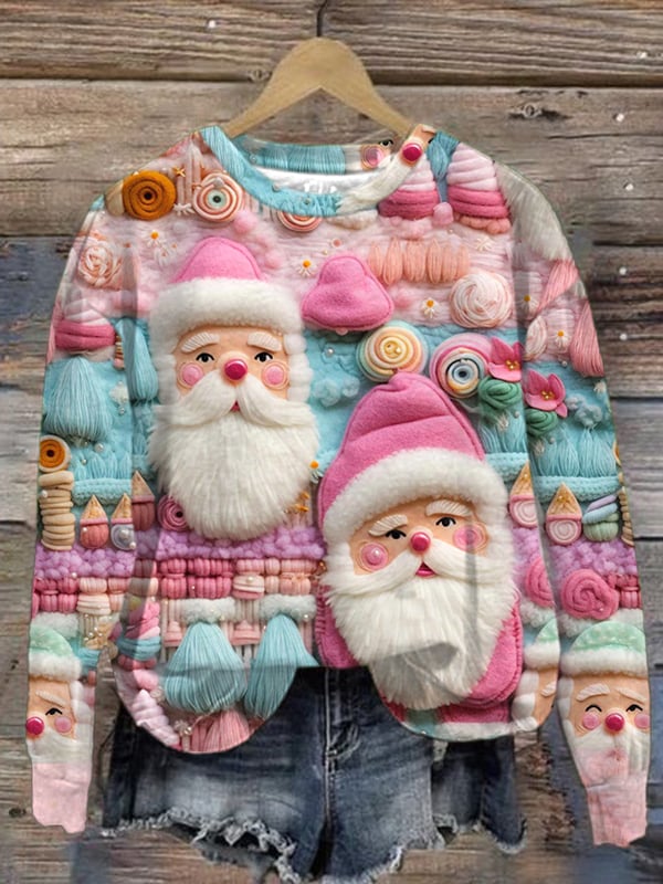 Christmas Sale🔥Women's Pink Santa Christmas Ugly sweater