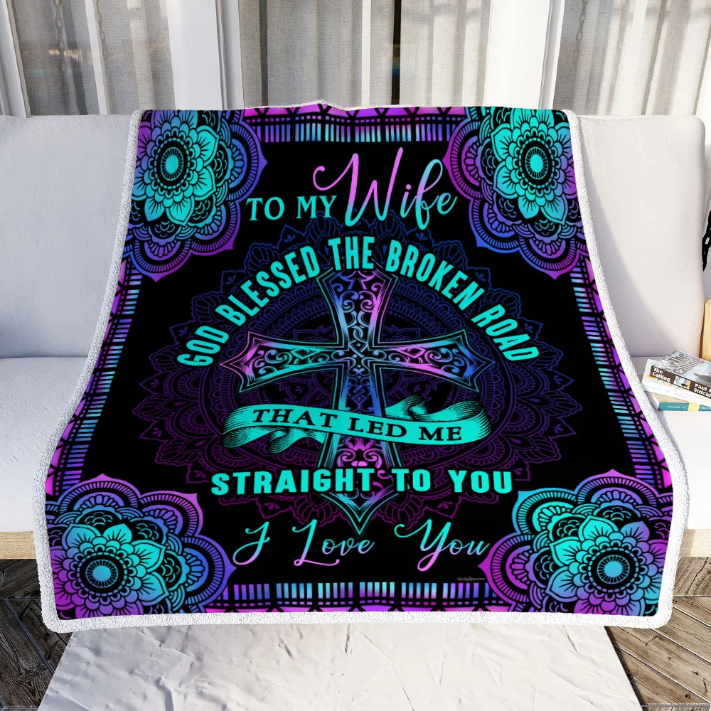 To My Wife Sofa Throw Blanket