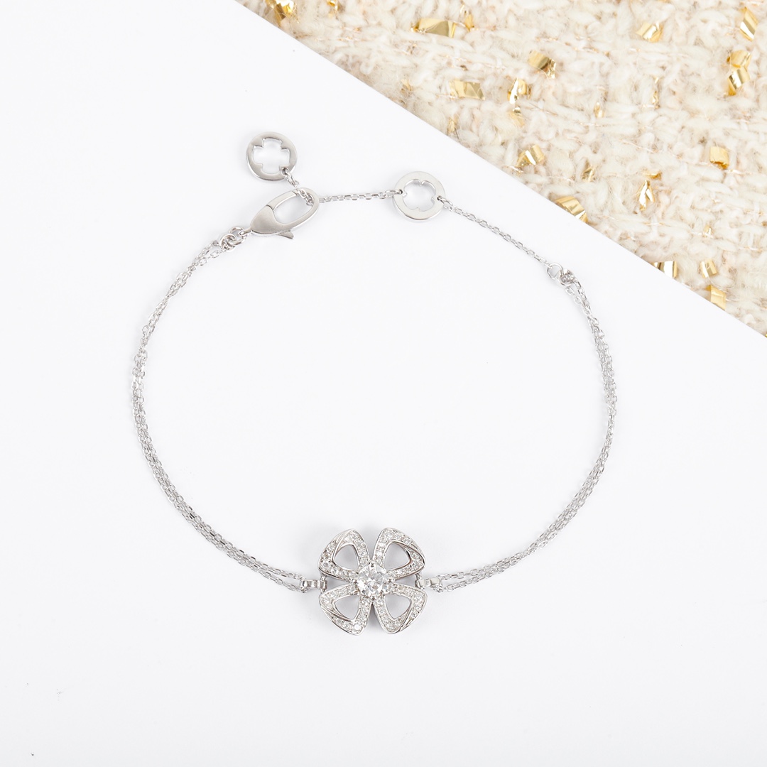 Bulgari diamond petal bracelet