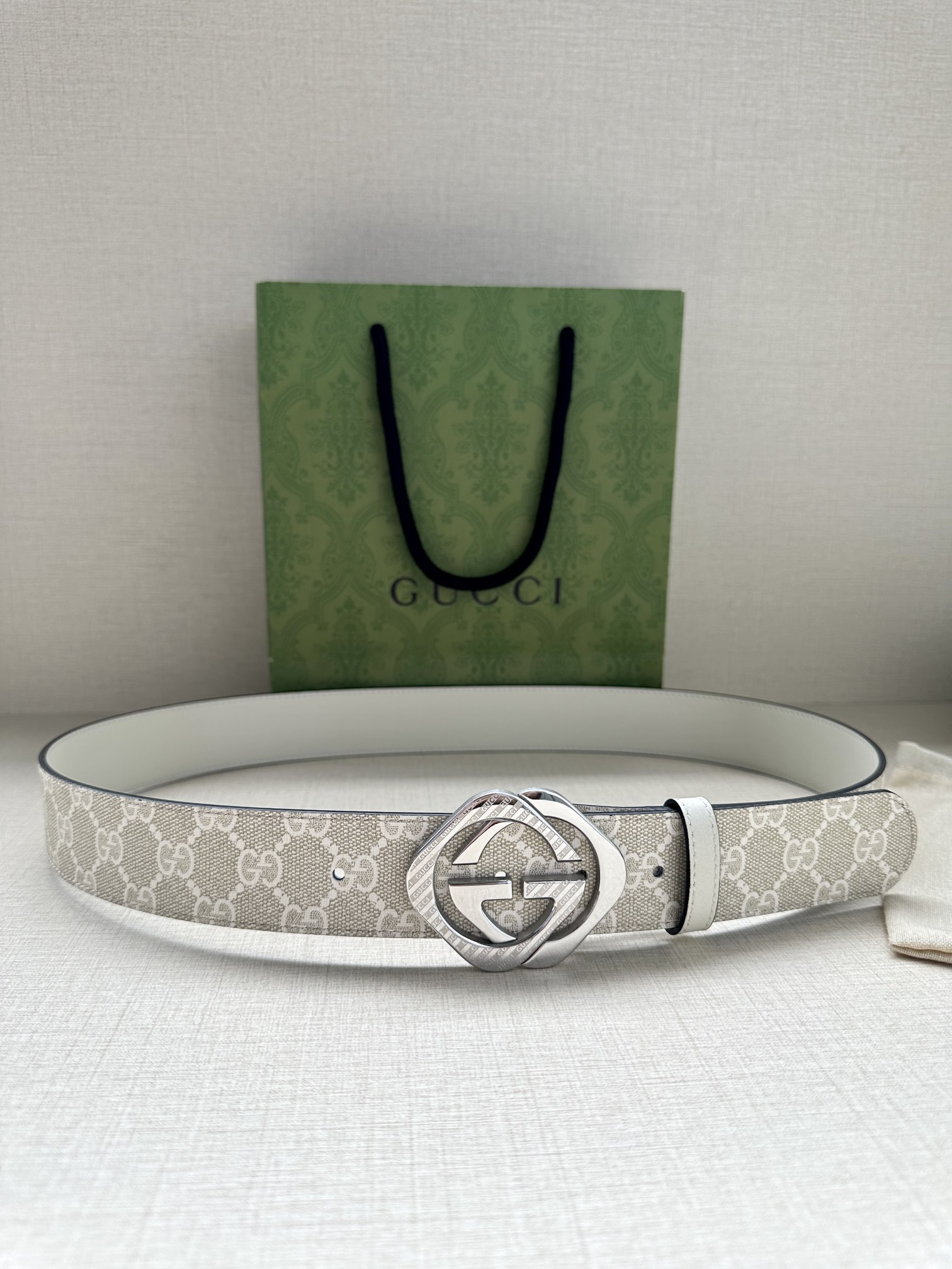 Gucci Marmont printed leather belt 3.8cm wide