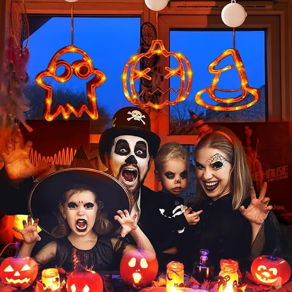 🌟On Sale🎃Halloween Decorations Window Lights with Suction Cups
