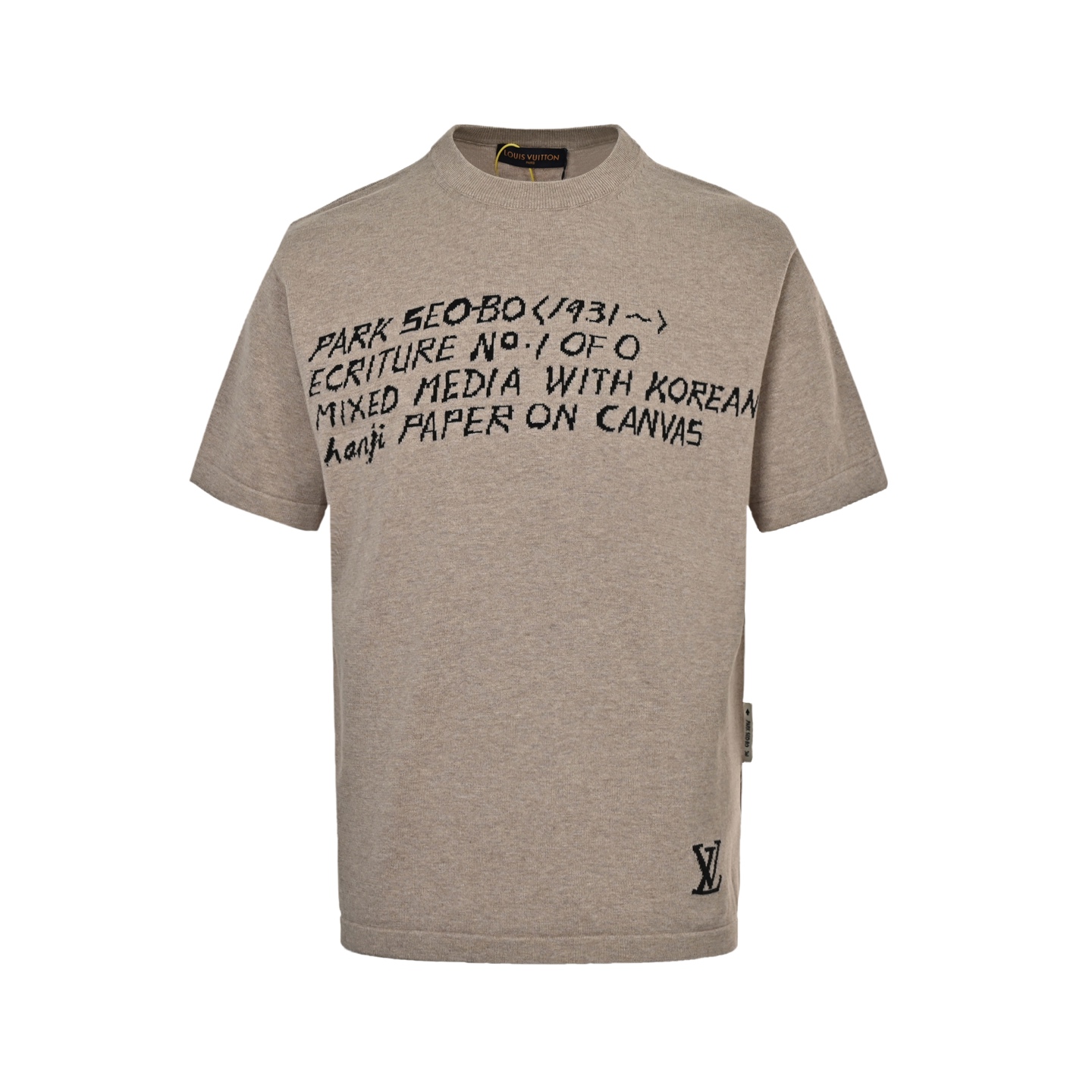 Louis Vuitton 25ss lettering jacquard knit short sleeve
