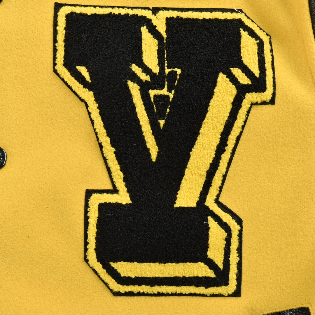 Louis Vuitton 24Fw logo patchwork baseball jacket