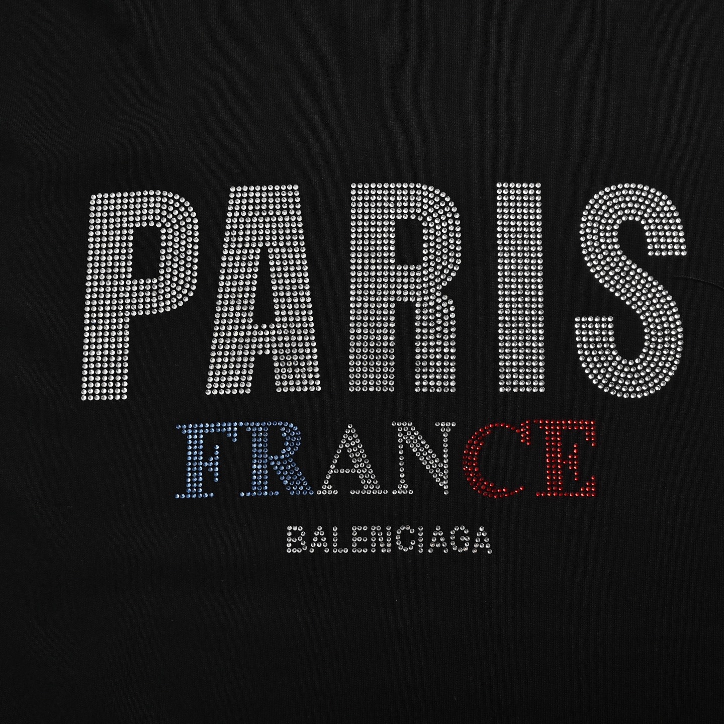 Balenciaga rhinestone letter short sleeves