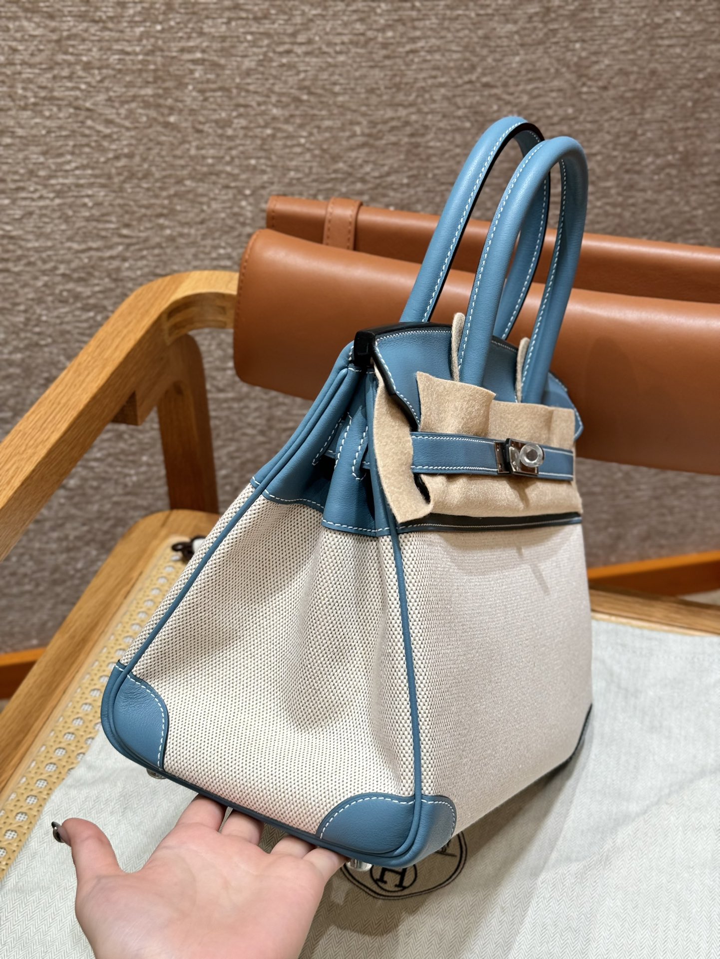 Hermes Birkin 75Bleu Jean (Handmade to order)