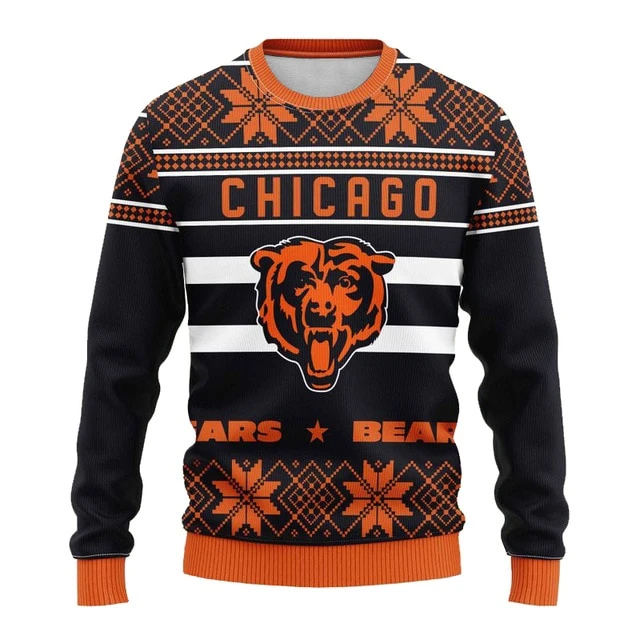CHICAGO BEARS 3D CHRISTMAS HOODIE ABC03