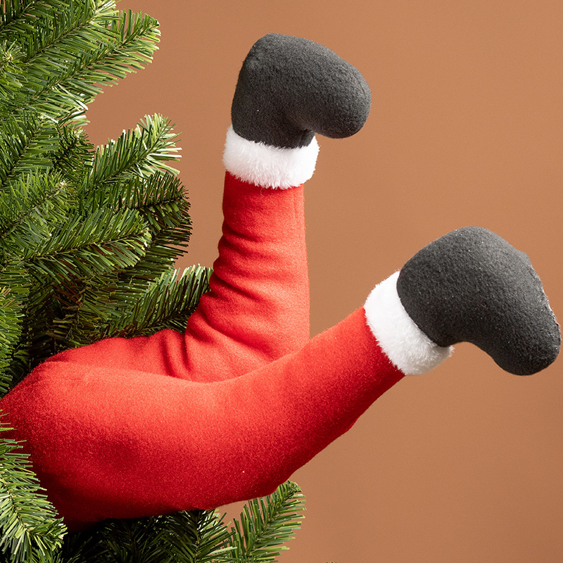 🎄Early Christmas Sale 49% OFF🎄Santa & Elf Legs Christmas Tree Decoration