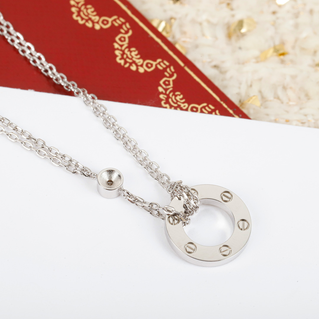 Cartier love series double layer cake necklace