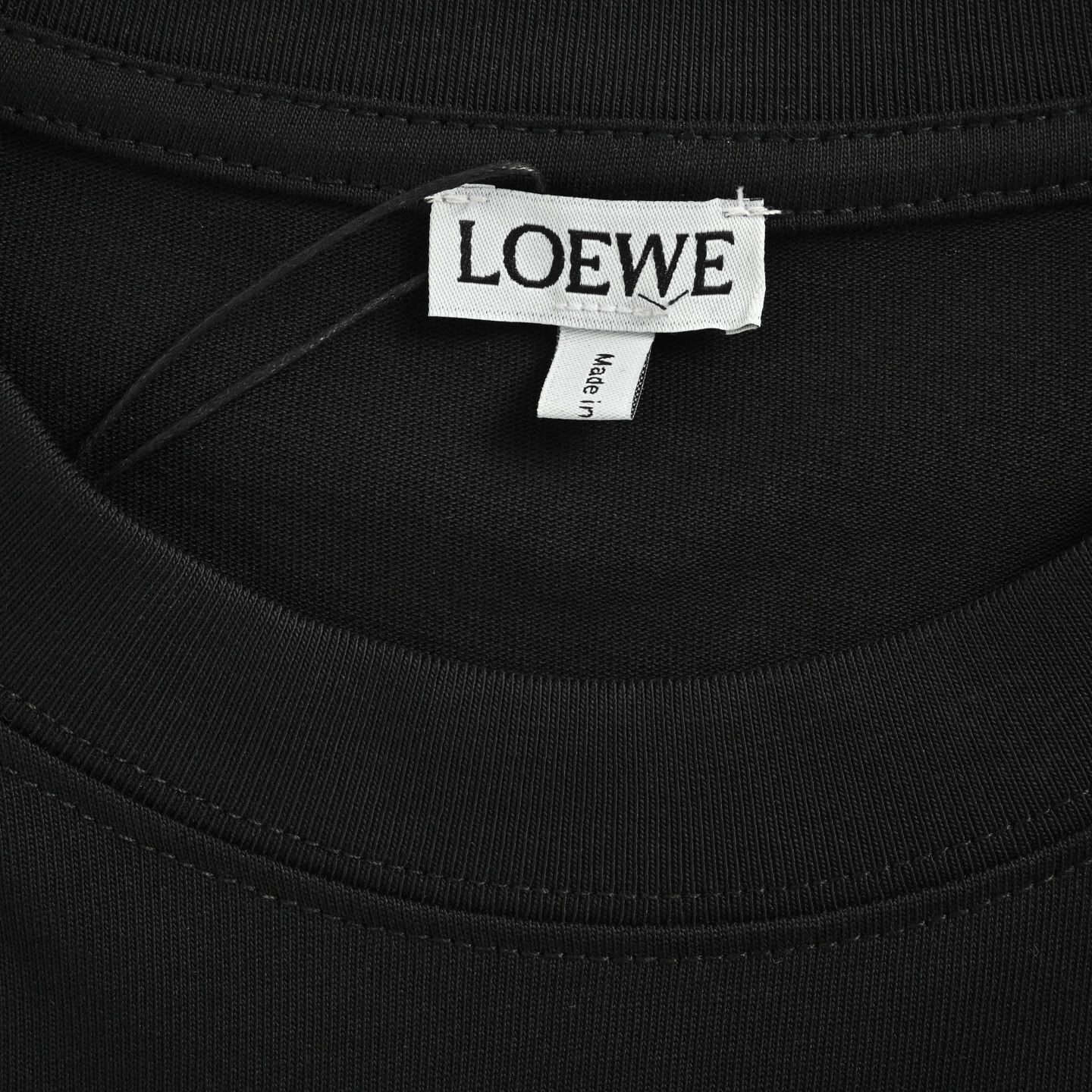 Loewe 25ss colorblocked towel embroidered logo short-sleeved shirt