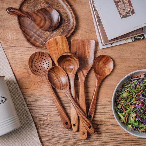 🎅Early Christmas Sale🎅TEAK WOODEN UTENSIL SET