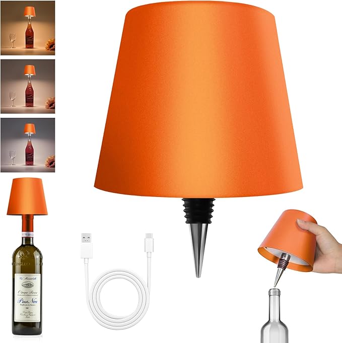 🔥Buy More Save More🔥🍾🍾Wireless Wine Bottle Lights-3 Color Temps, Type C Rechargeable
