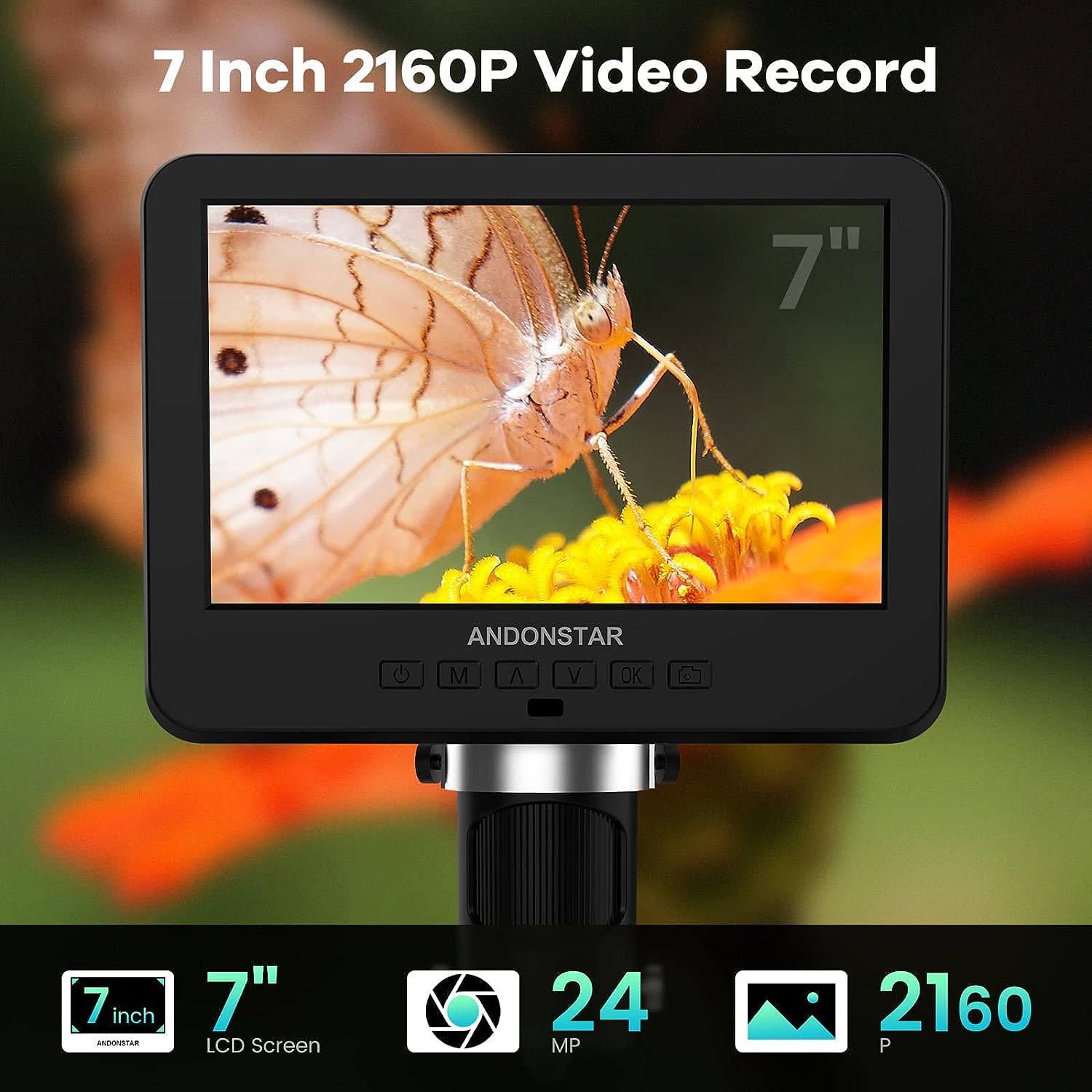 Andonstar HDMI Digital Microscope 2000x 3 Lens 2160P UHD Video Record