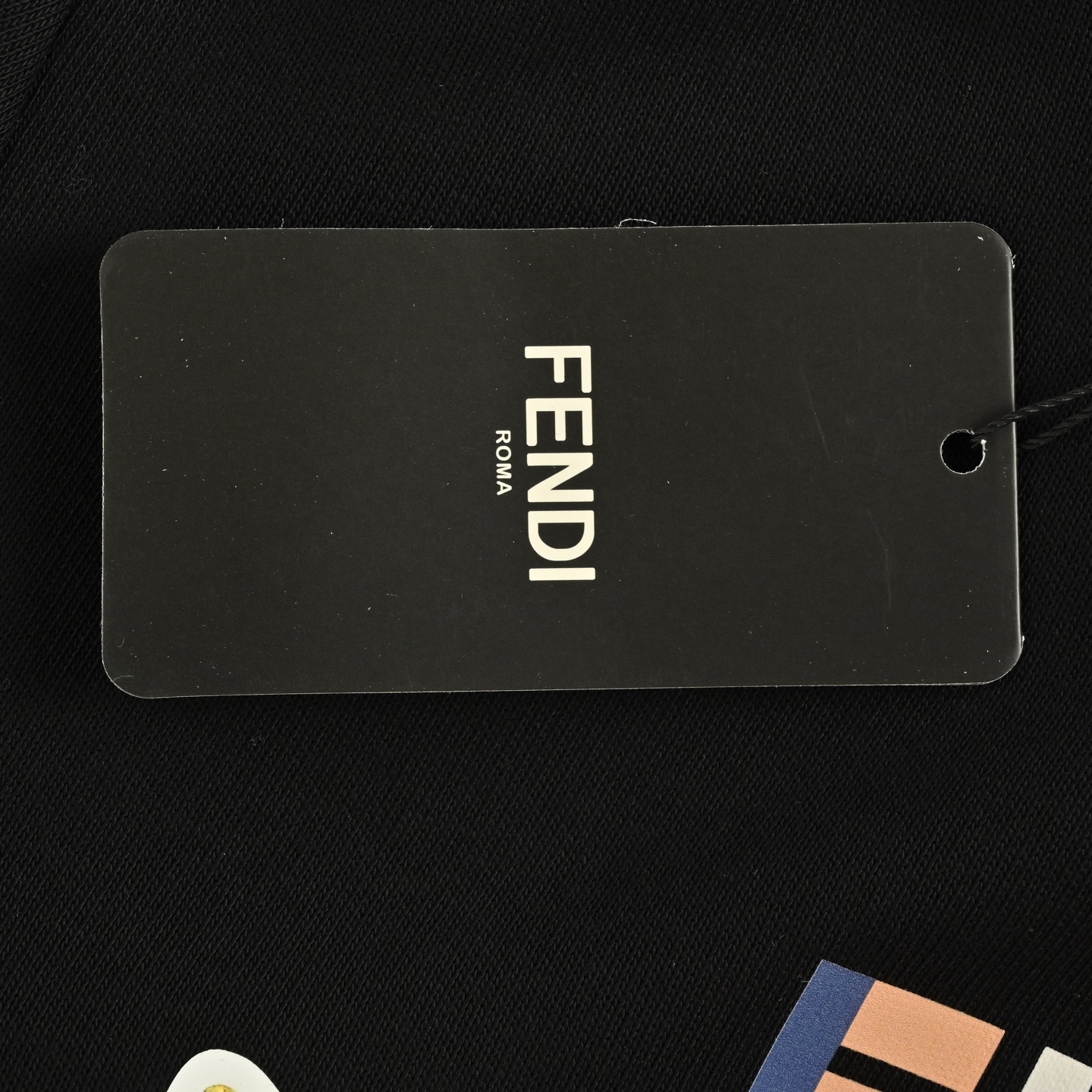 Fendi 25Fw FF letter print towel eye patch hooded sweatshirt