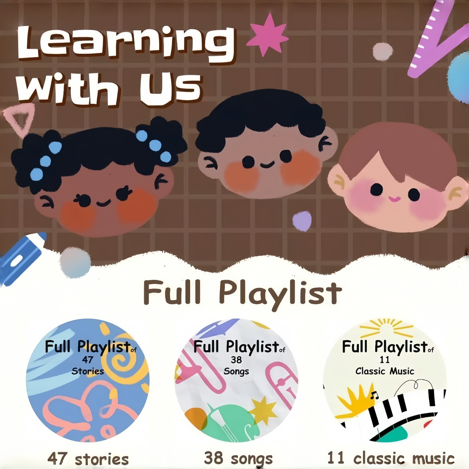 🏆Flash Sale⚡Kids Phonograph with 96 Cards