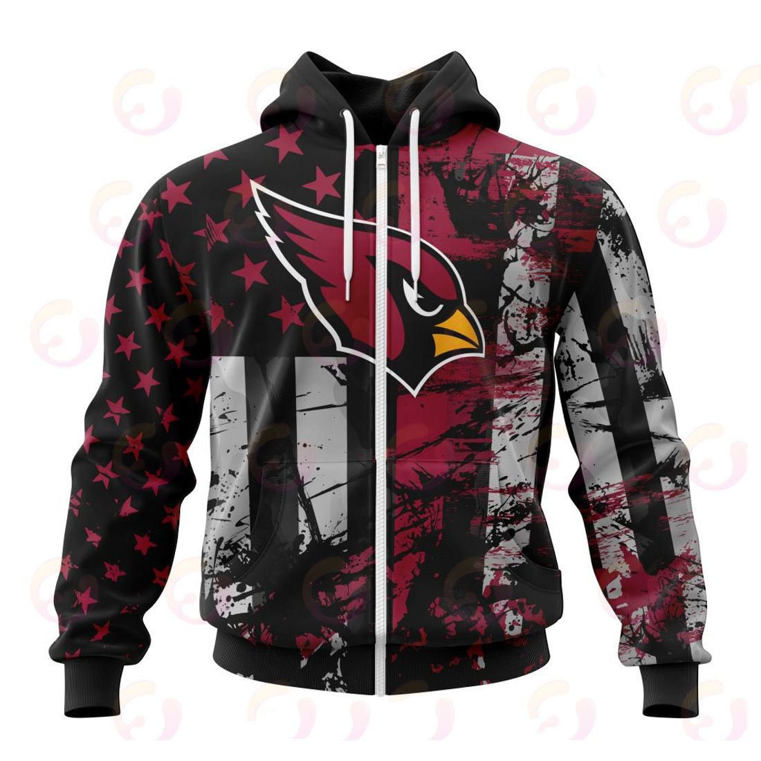 ARIZONA CARDINALS 3D HOODIE JERSEY FOR AMERICA