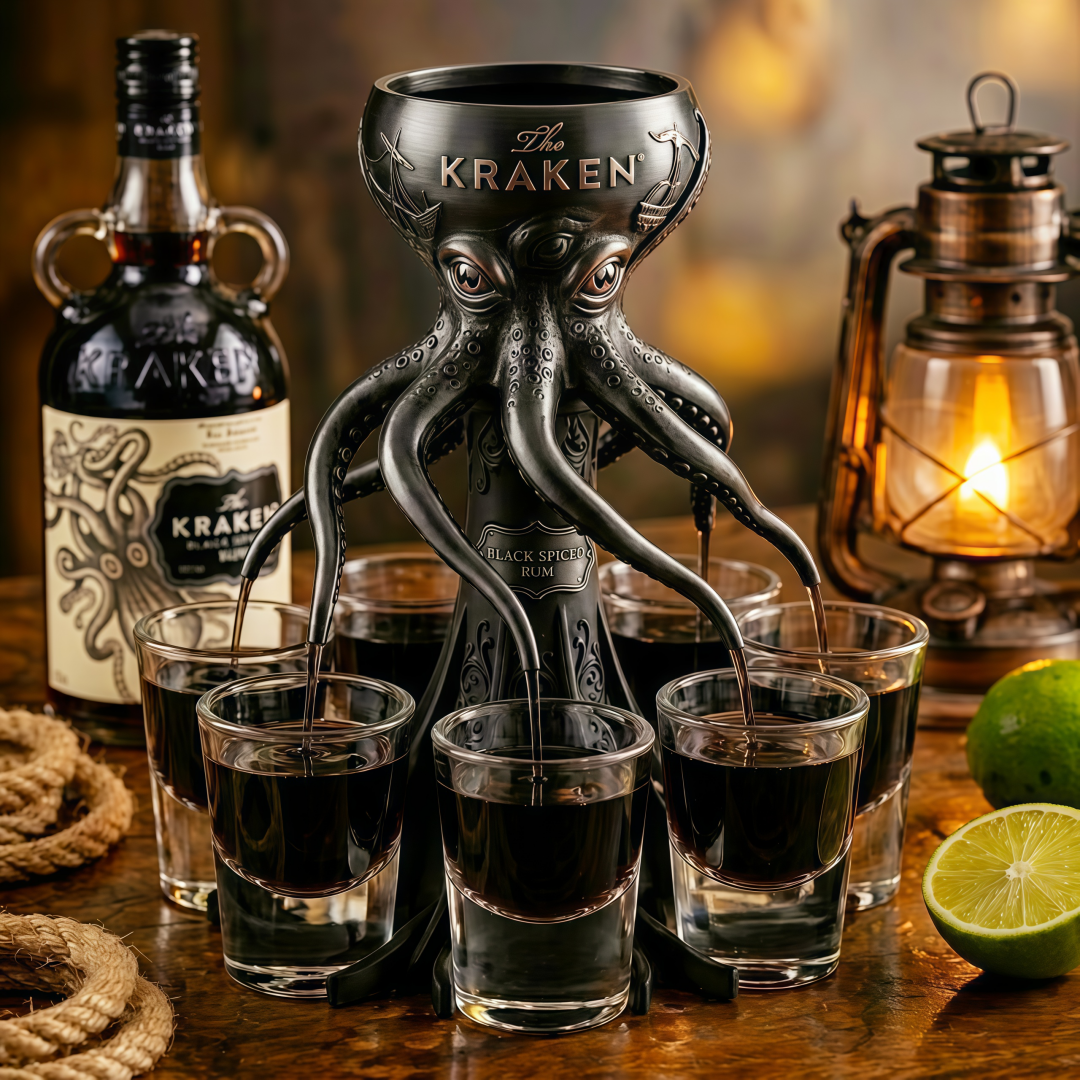 ๐ The Kraken 6-Shot Liquor Dispenser