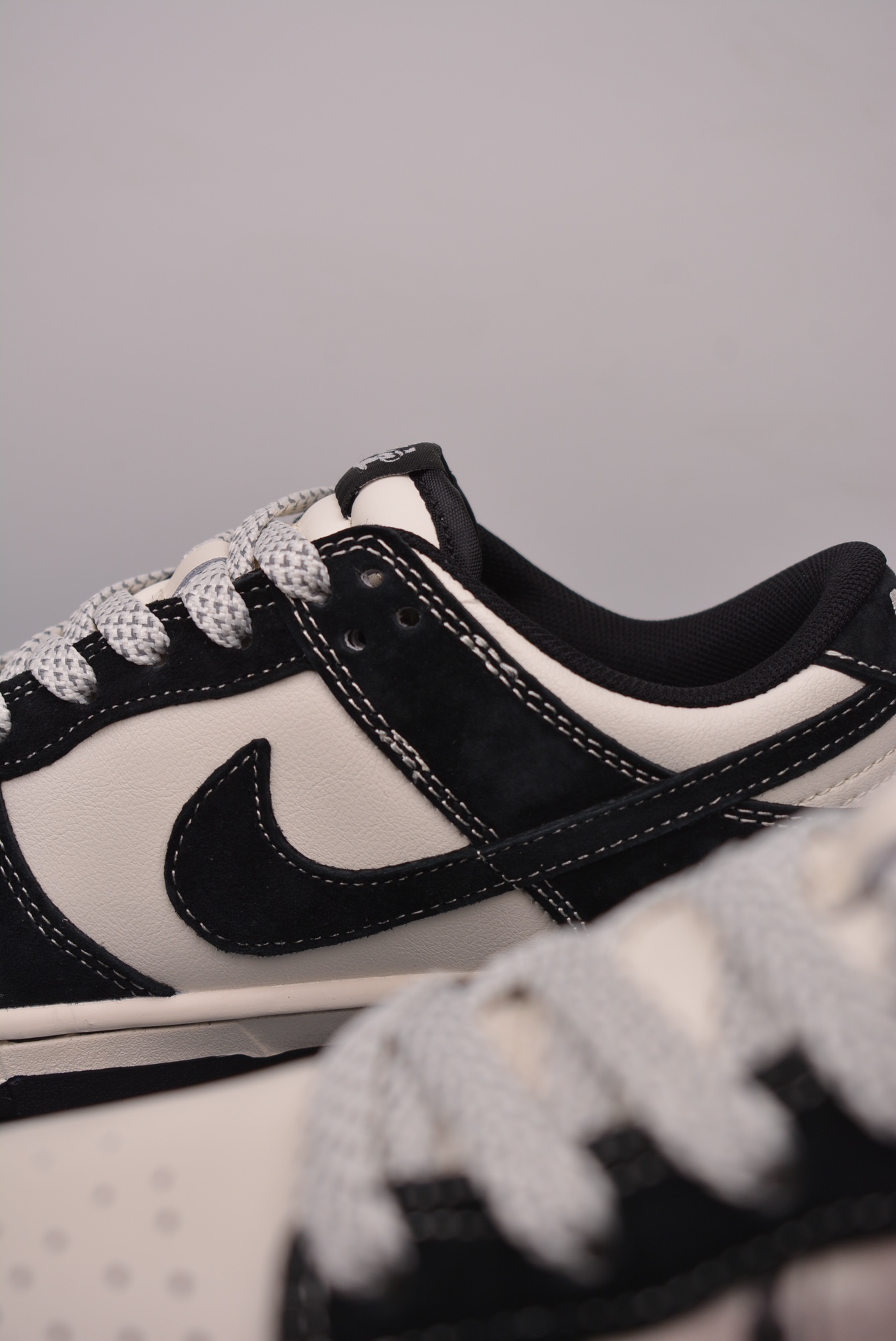 Stussy x Nike SB Dunk Low Black Myth Wu kong black and white embroidery