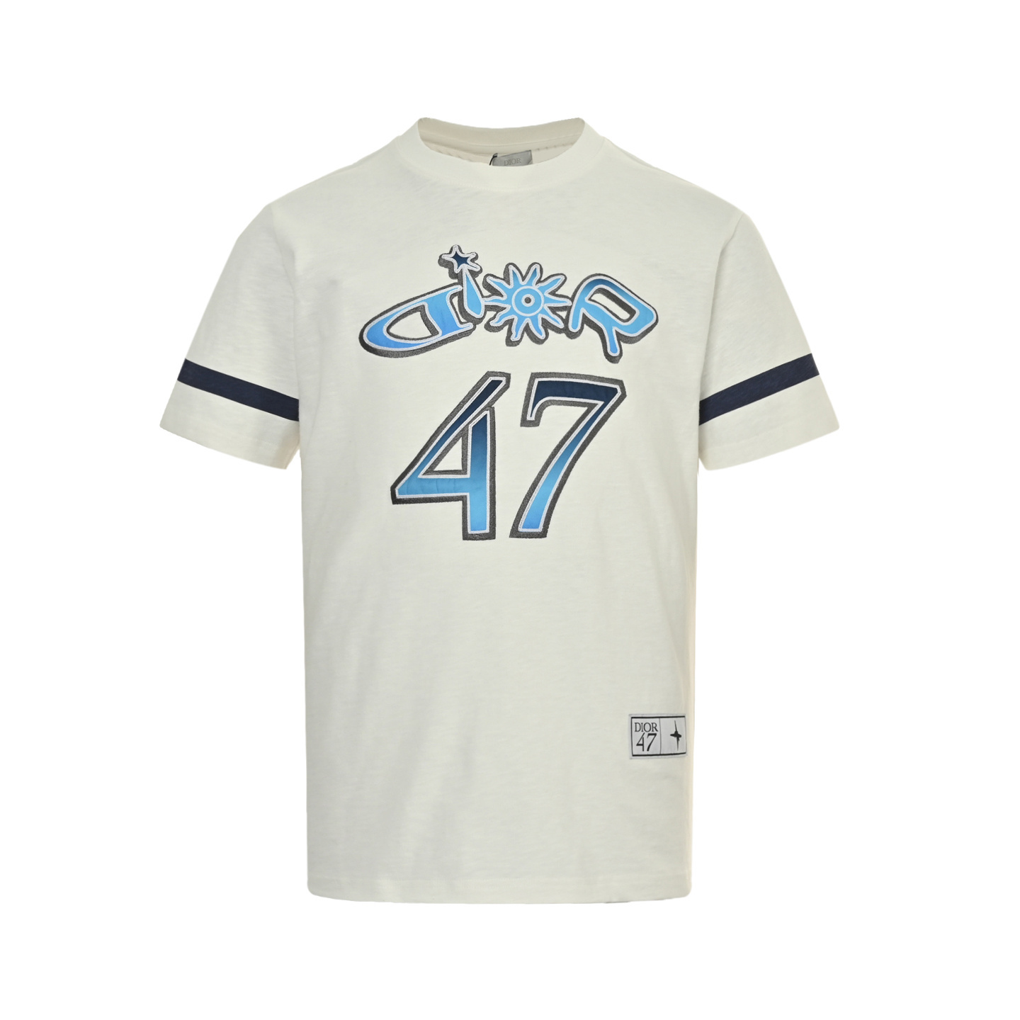 Dior 25Fw 47 gradient letter patch embroidered short sleeves