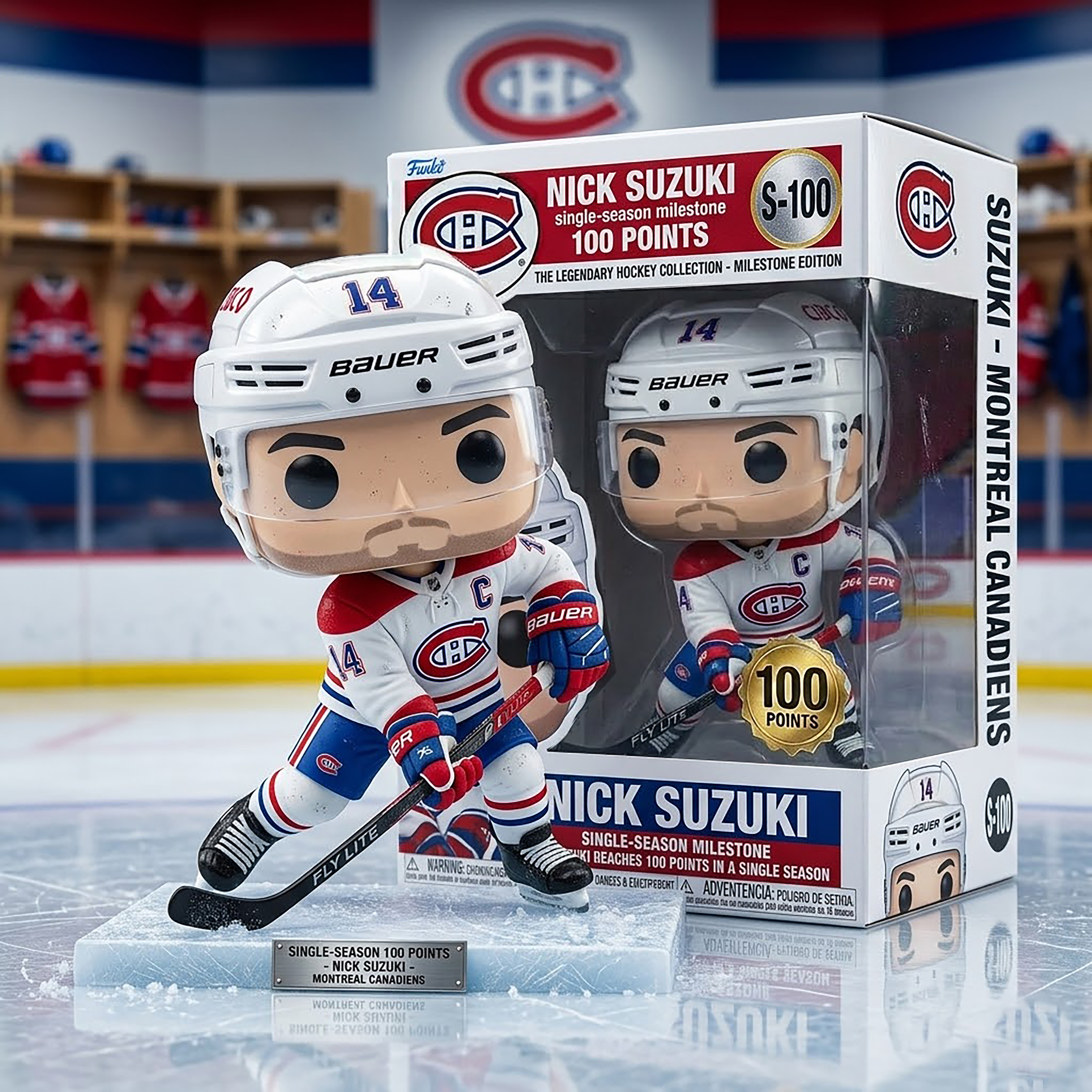 🏒 Nick Suzuki: 100 Points Historic Season – Canadiens Pop! Icon 🇨🇦
