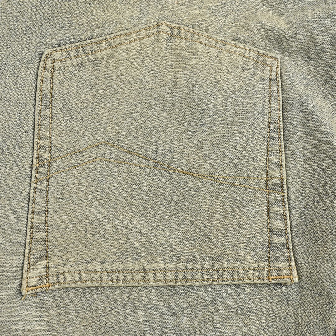 Balenciaga washed loose wide-leg distressed jeans