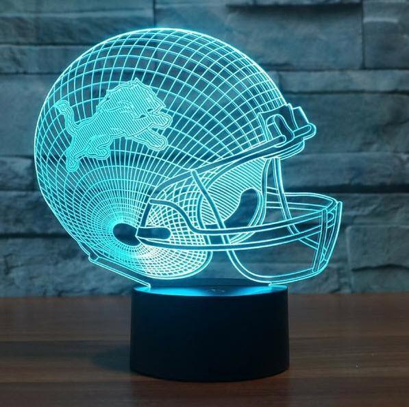 DETROIT LIONS 3D LED LIGHT LAMP