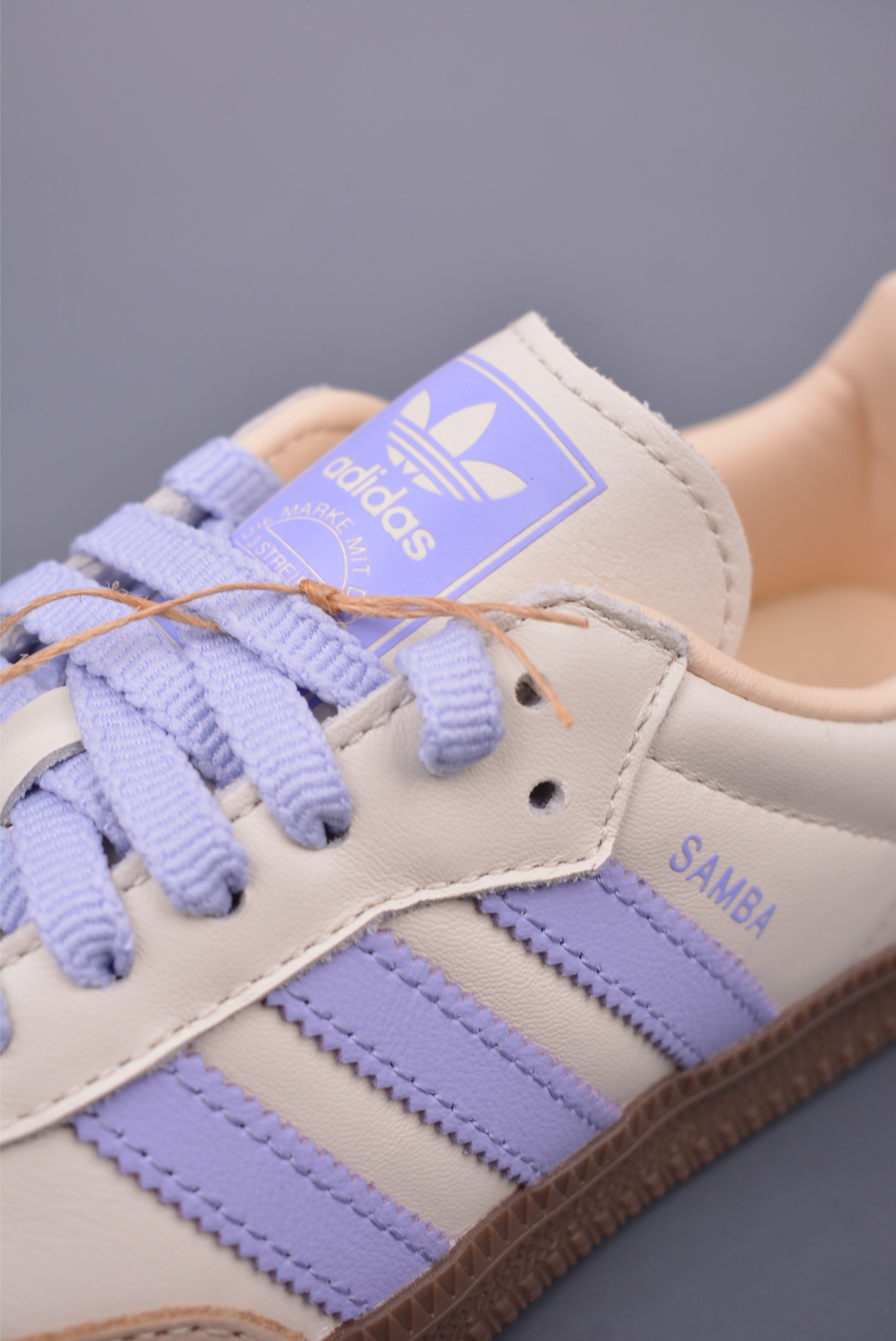 Adidas Originals Samba OG sneakers Off-white purple rubber sole JI2678