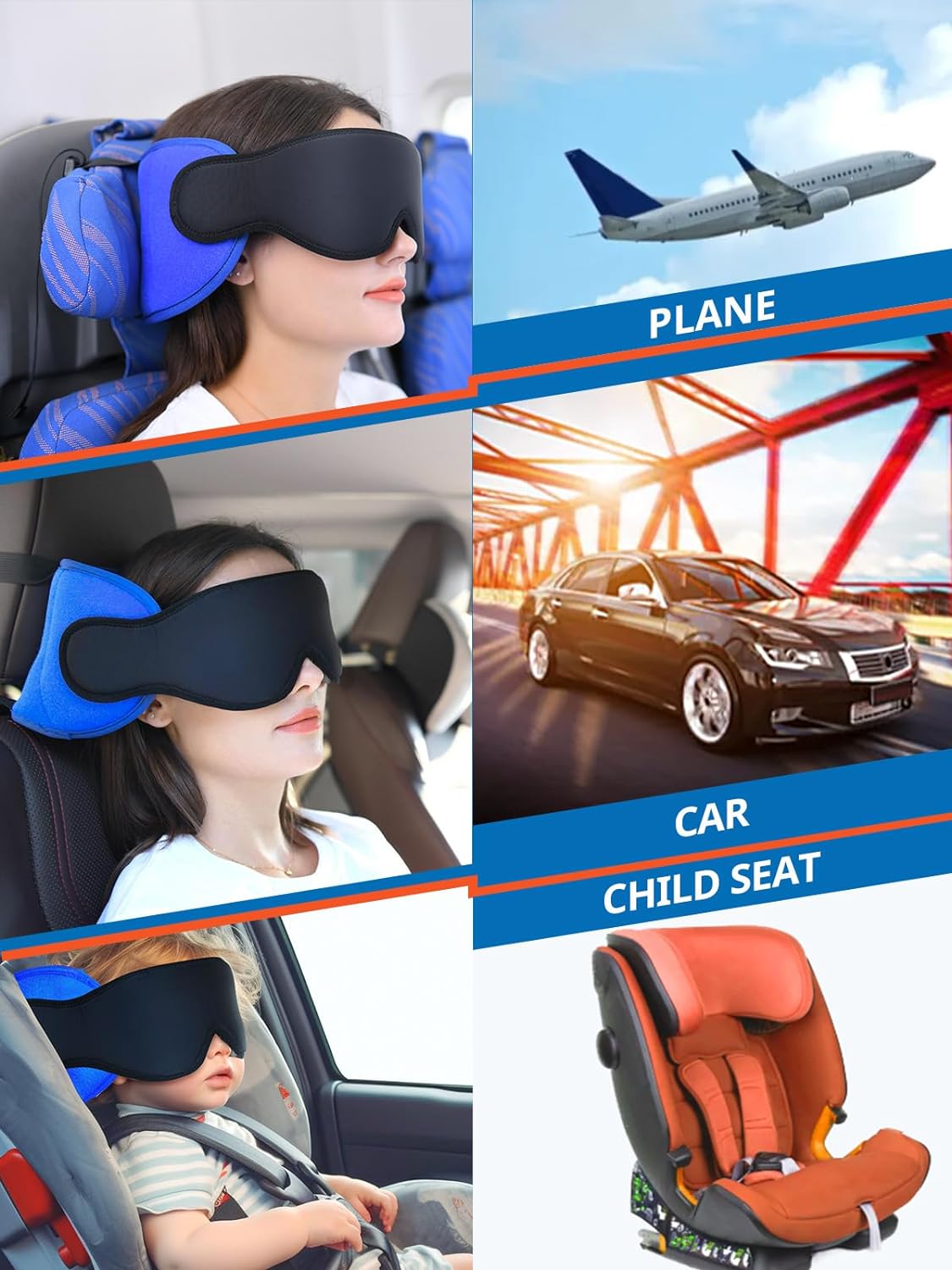 🔥ON SALE🔥Neck Pillow for Sleeping Travel with Eye Mask