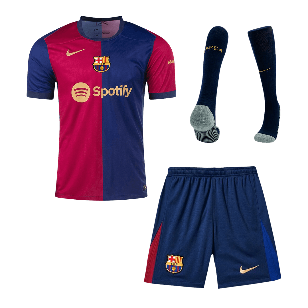 Barcelona football shirt set (Shirt+Shorts+Socks) 2024/25
