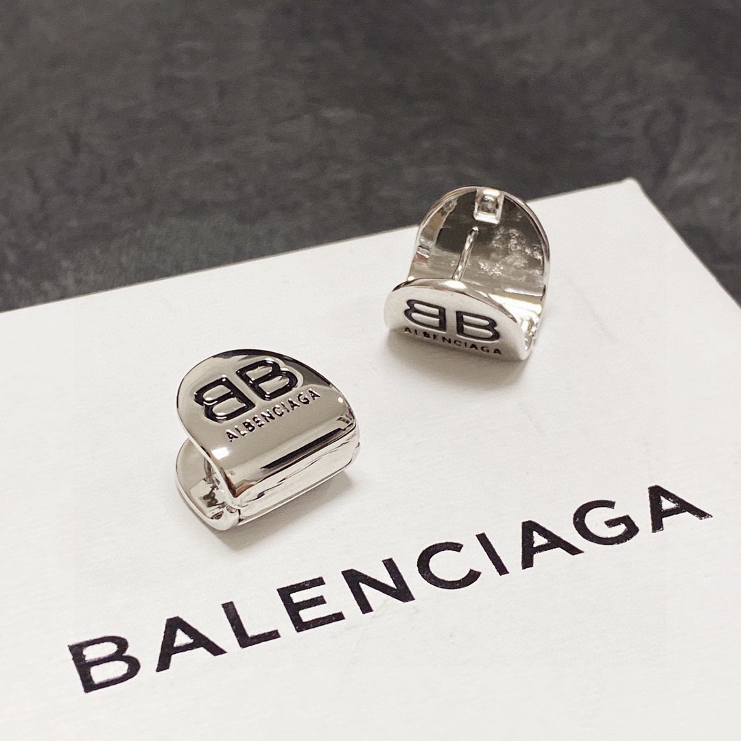 Balenciaga BB printed earrings