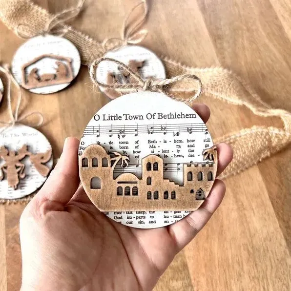 Christmas Music Sheet Nativity Ornament