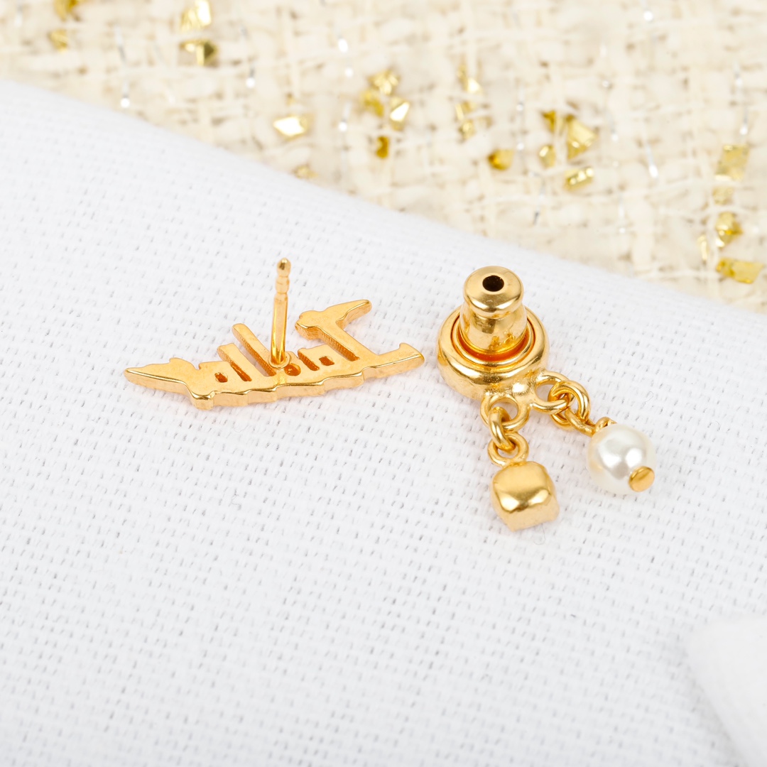 Dior letter earrings