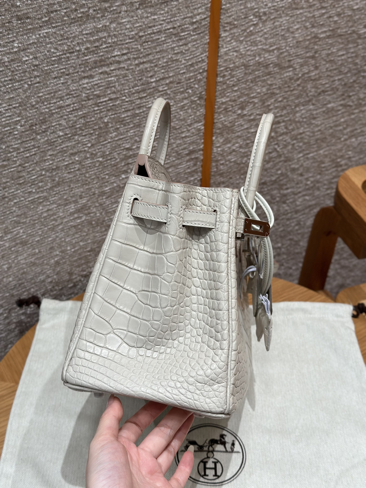 Hermes Birkin 8L Beton Handbag (Handmade to Order)