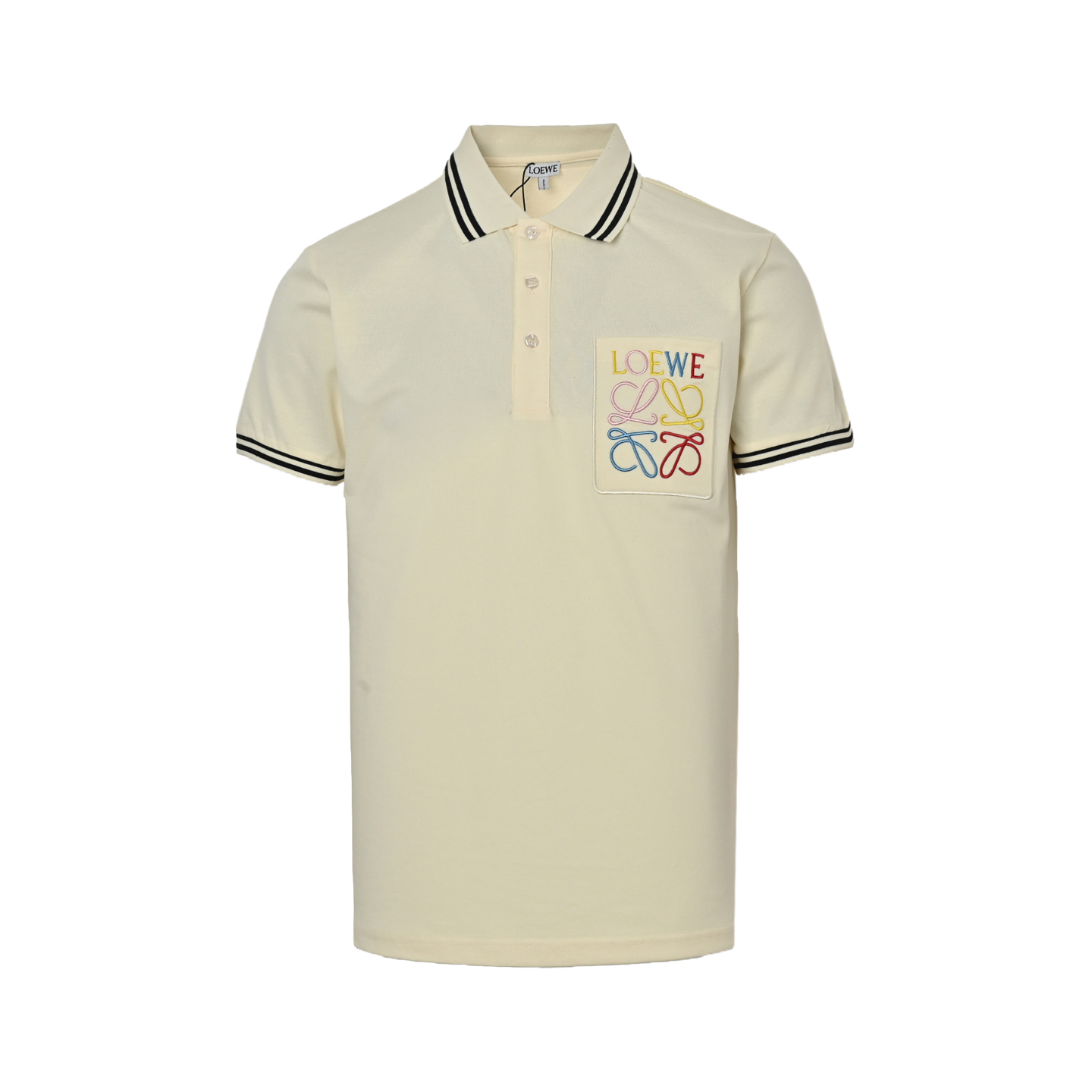 Loewe 25ss Pocket Colorful Embroidery Polo Short Sleeve