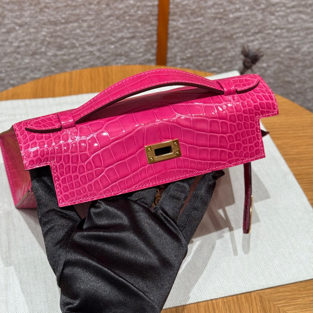 Hermès Kelly Pochette 5JFuchia (Handmade to order)