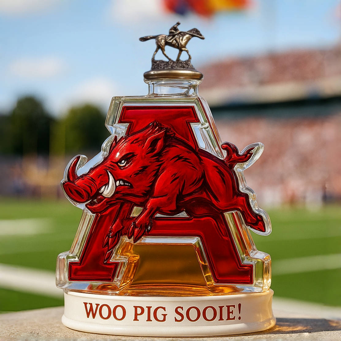 Arkansas Razorbacks Whiskey Bottle