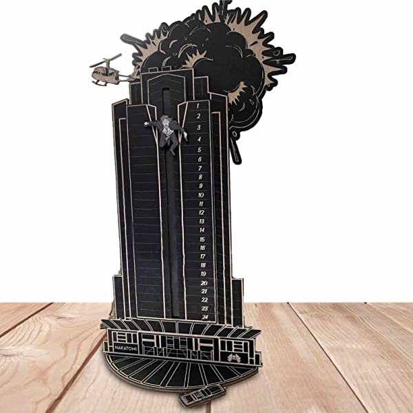 CHUWUJU Upgraded 2022 Christmas Advent Calendar Wooden Die Hard Advent Calendar