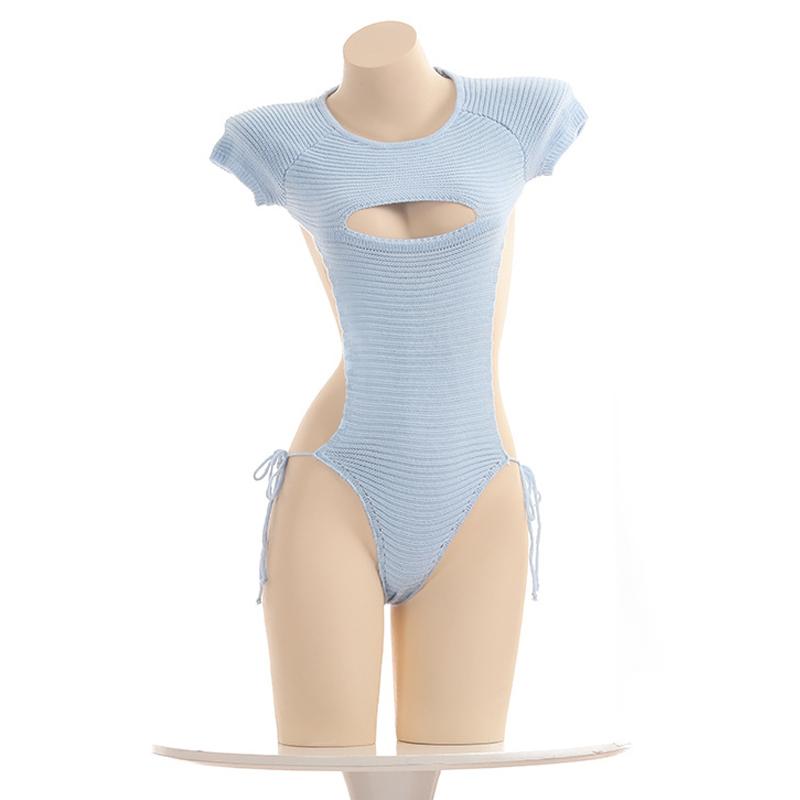 Hollow Out Virgin Killer Sweater Anime Cosplay Backless Knit Vest