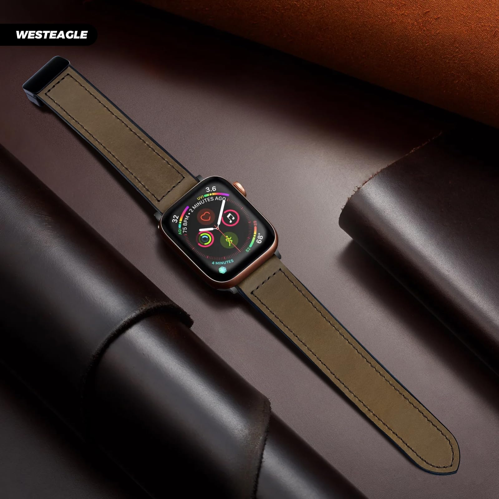Magnetic Leather Bands Compatible with Apple Watch