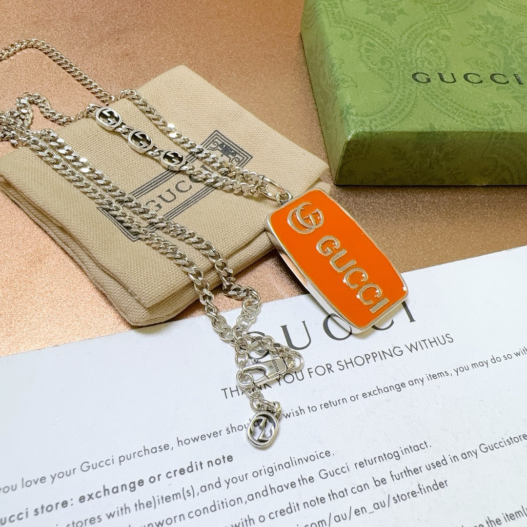 Gucci Anger Forest series new double G orange square brand