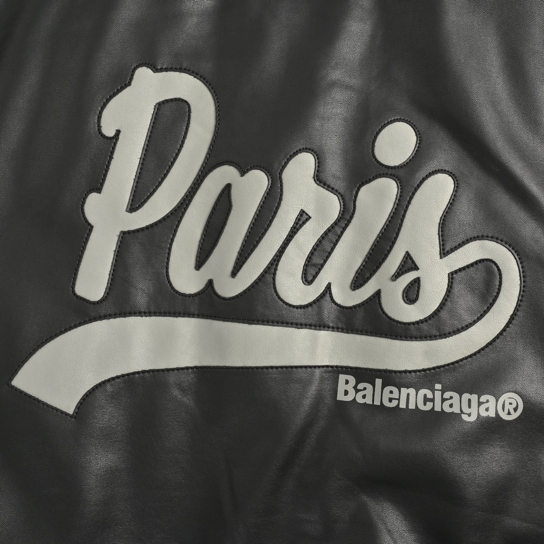 Balenciaga 24FW printed jacket leather coat