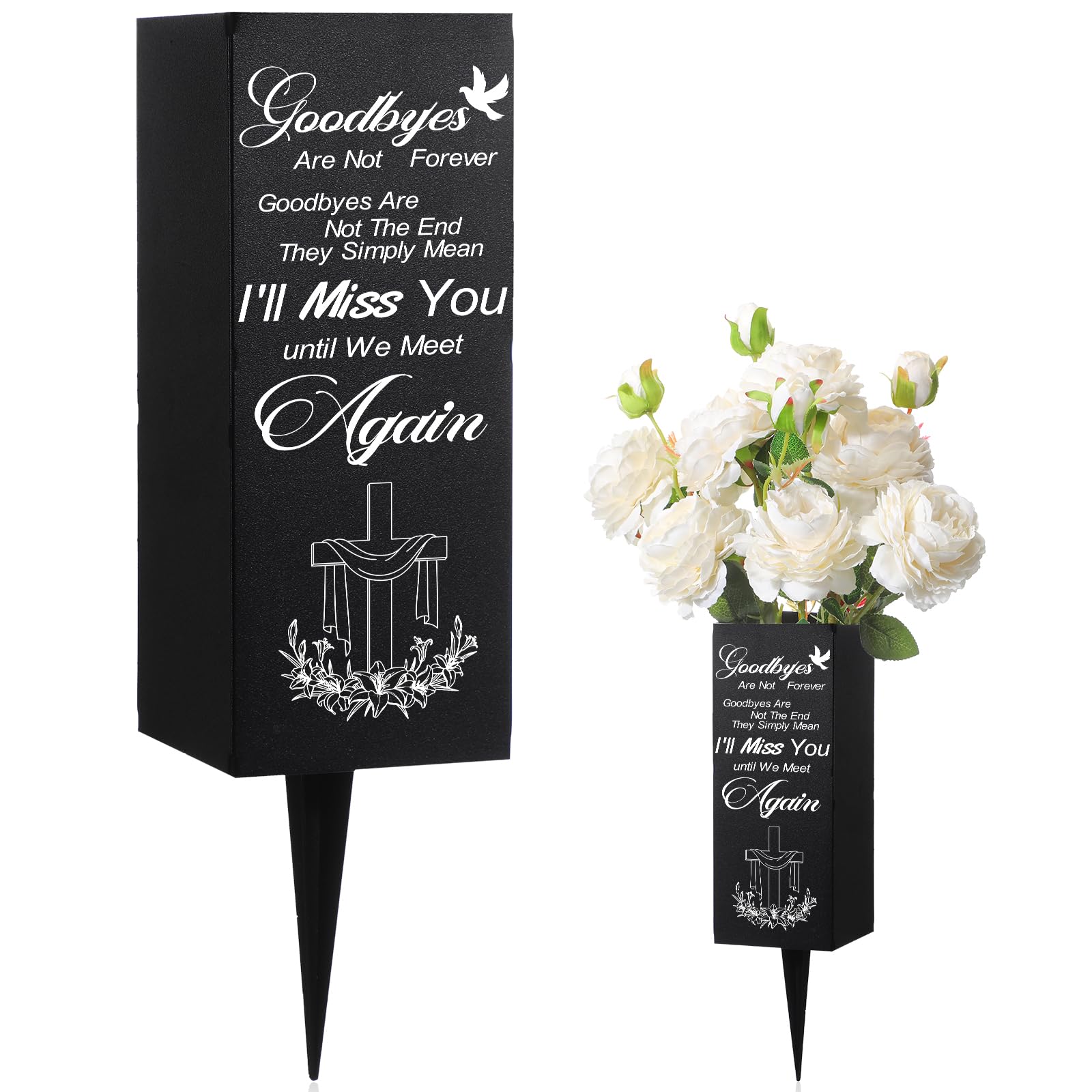Paradise Metal Memorial Vase