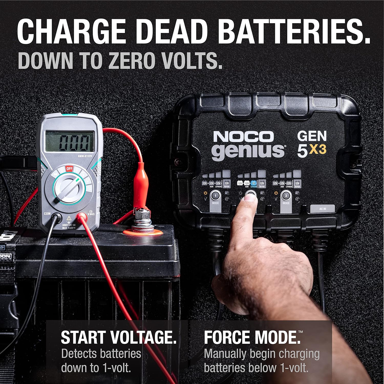 NOCO Genius 3 Bank 15A 12V Onboard Battery Charger