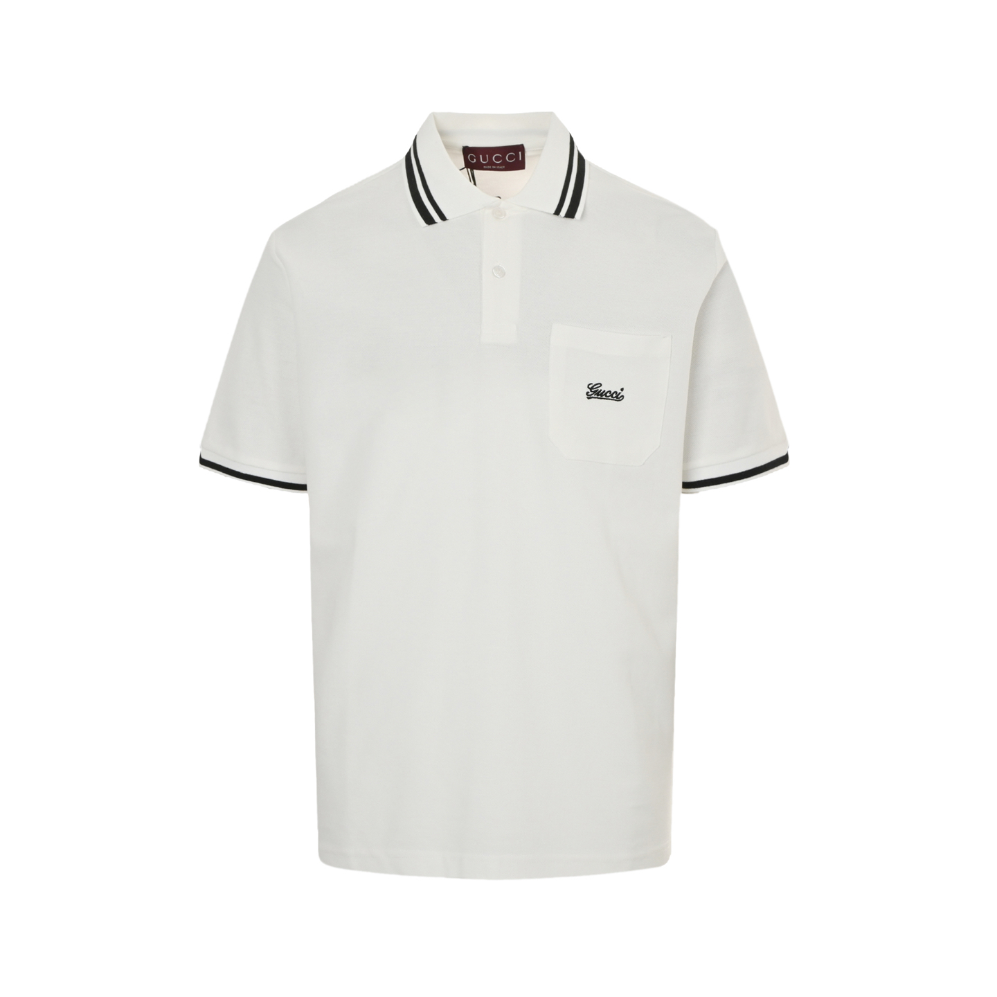Gucci 25ss embroidered pocket polo short sleeve