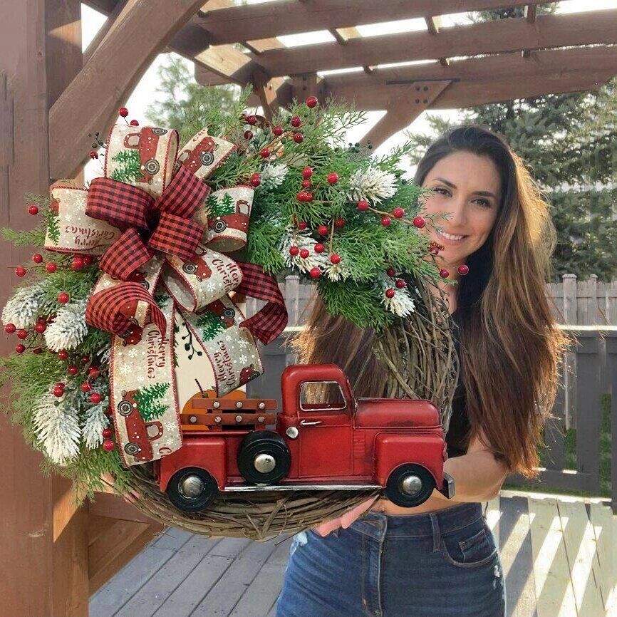 Red Truck Christmas Wreaths