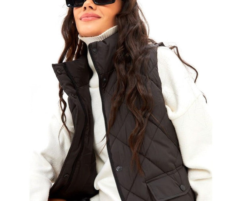 Fashionable Loose Short Cotton-Padded Coat for Women's Vest