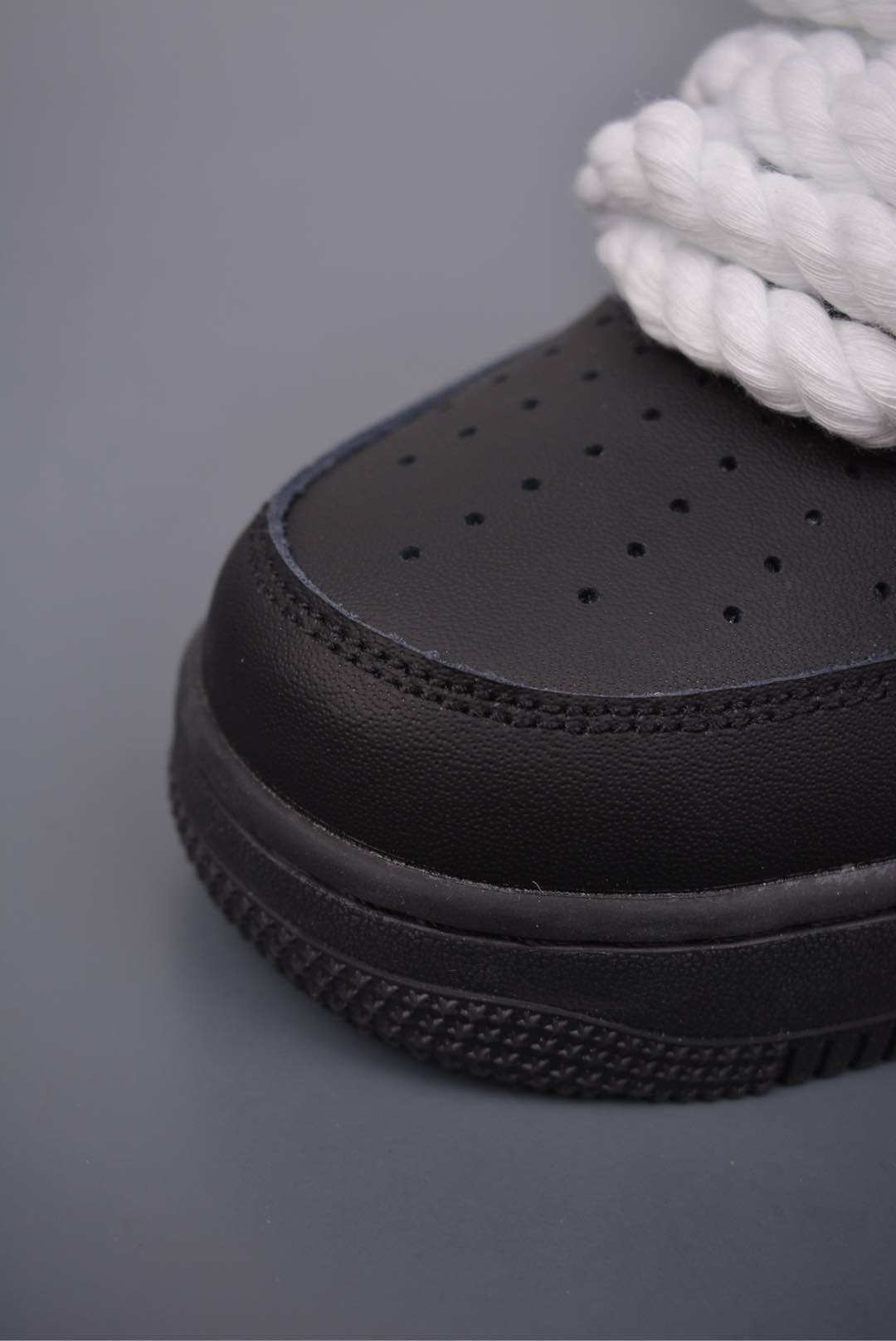 Nike Air Force 1 Low Thick Straps Black and White