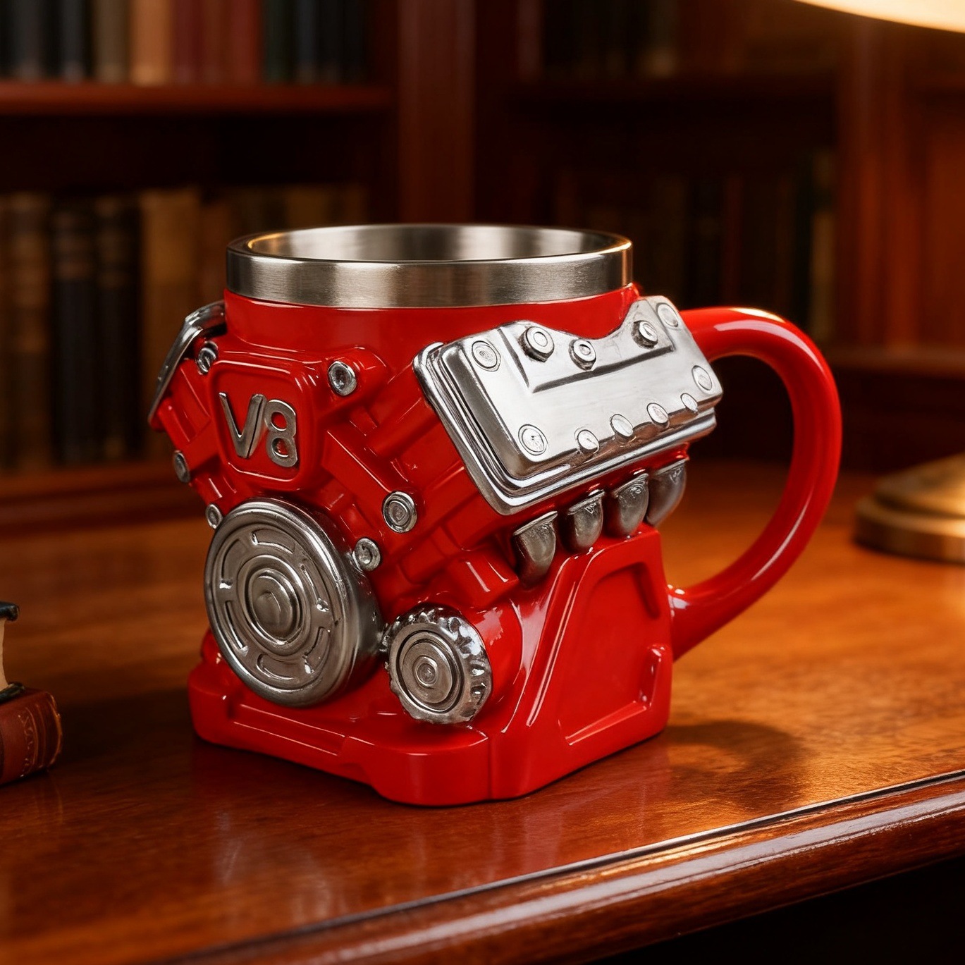 Bestselling V8 V6 Engine Stainless Steel 3D Mug (Engine Resin Mug)