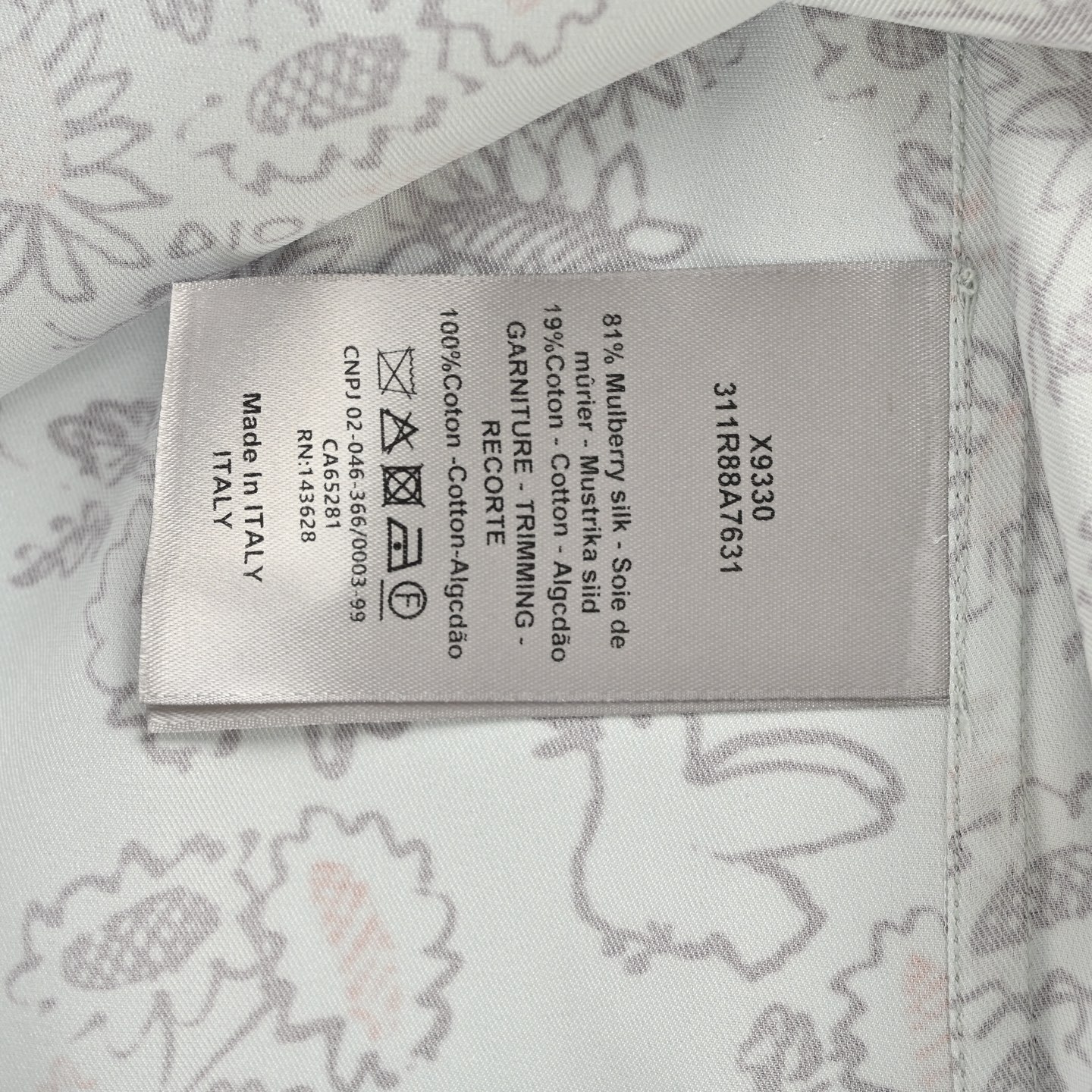 Dior 25ss floral and bird print shirt